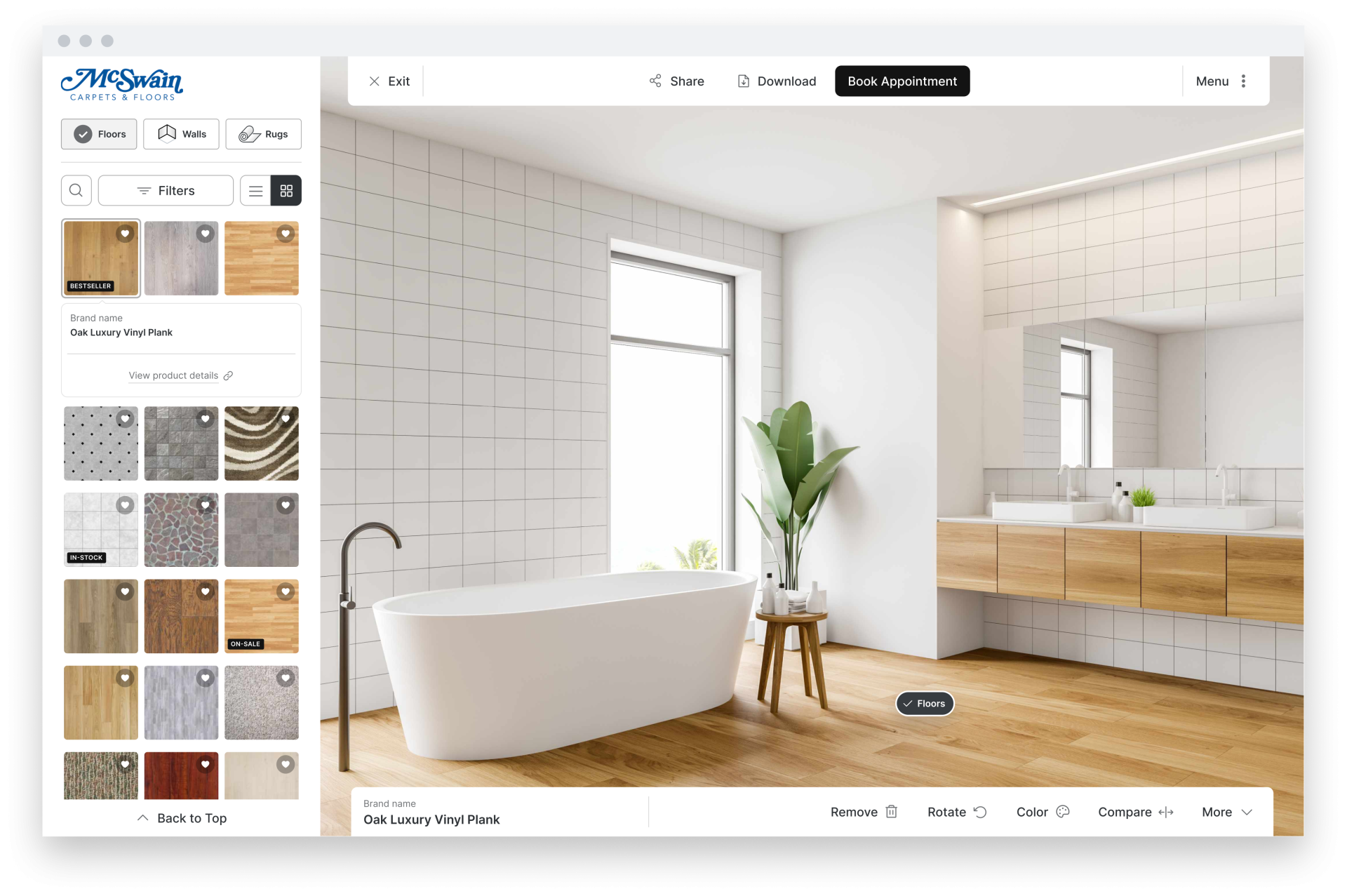 Desktop UI Main With browser bar 5 - McSwain Carpets & Floors
