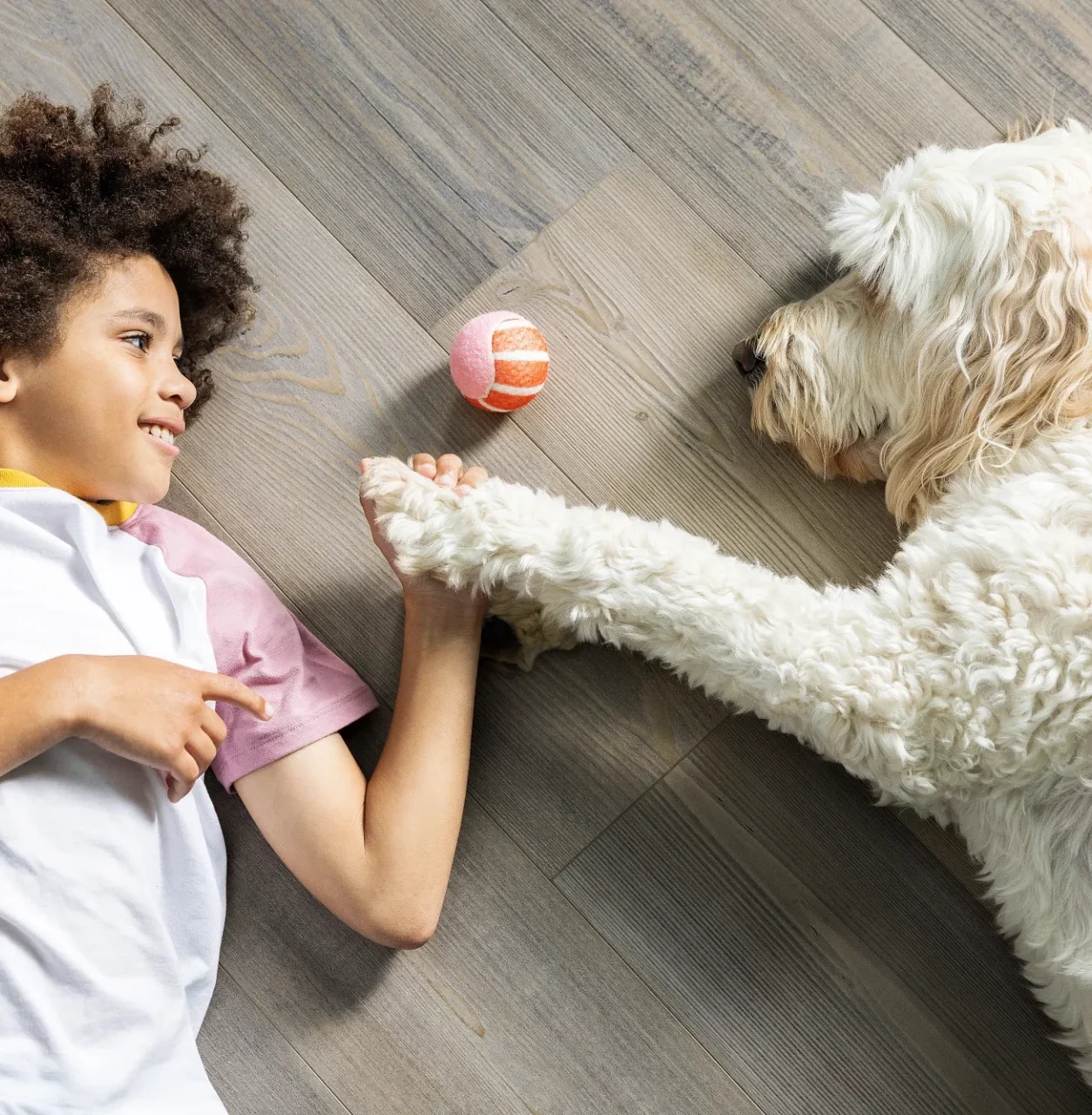 Pet friendly COREtec waterproof flooring | McSwain Carpets & Floors