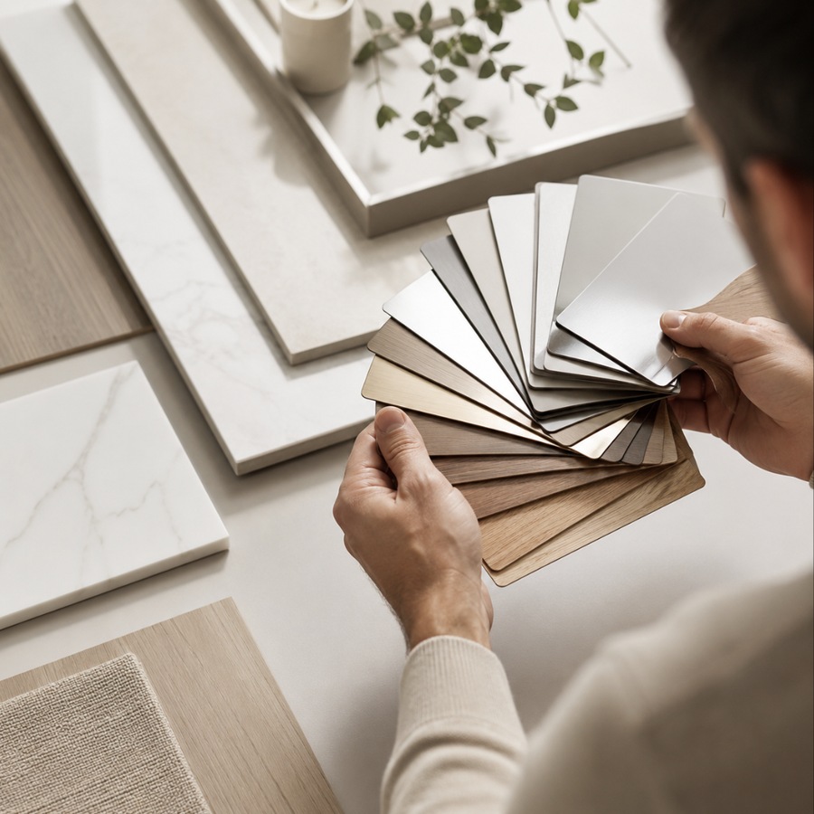 Reviewing flooring samples at home with McSwain’s Shop@Home service | McSwain Carpets & Floors