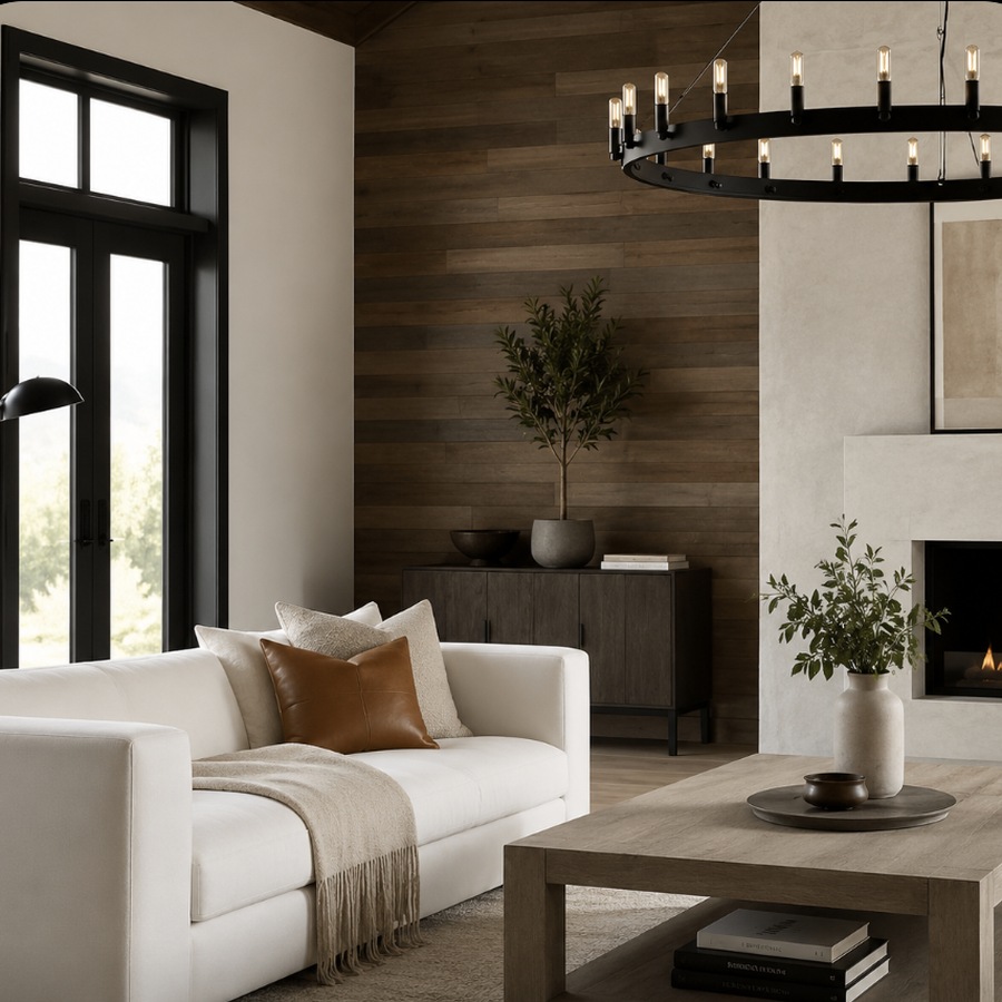Custom area rug in a modern luxury living room | McSwain Carpets & Floors