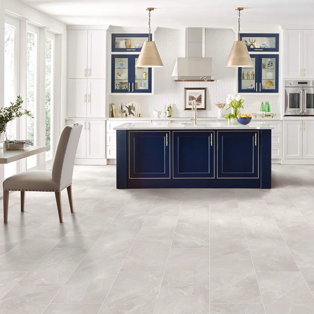 Shaw tile inspiration in a modern bathroom | McSwain Carpets & Floors