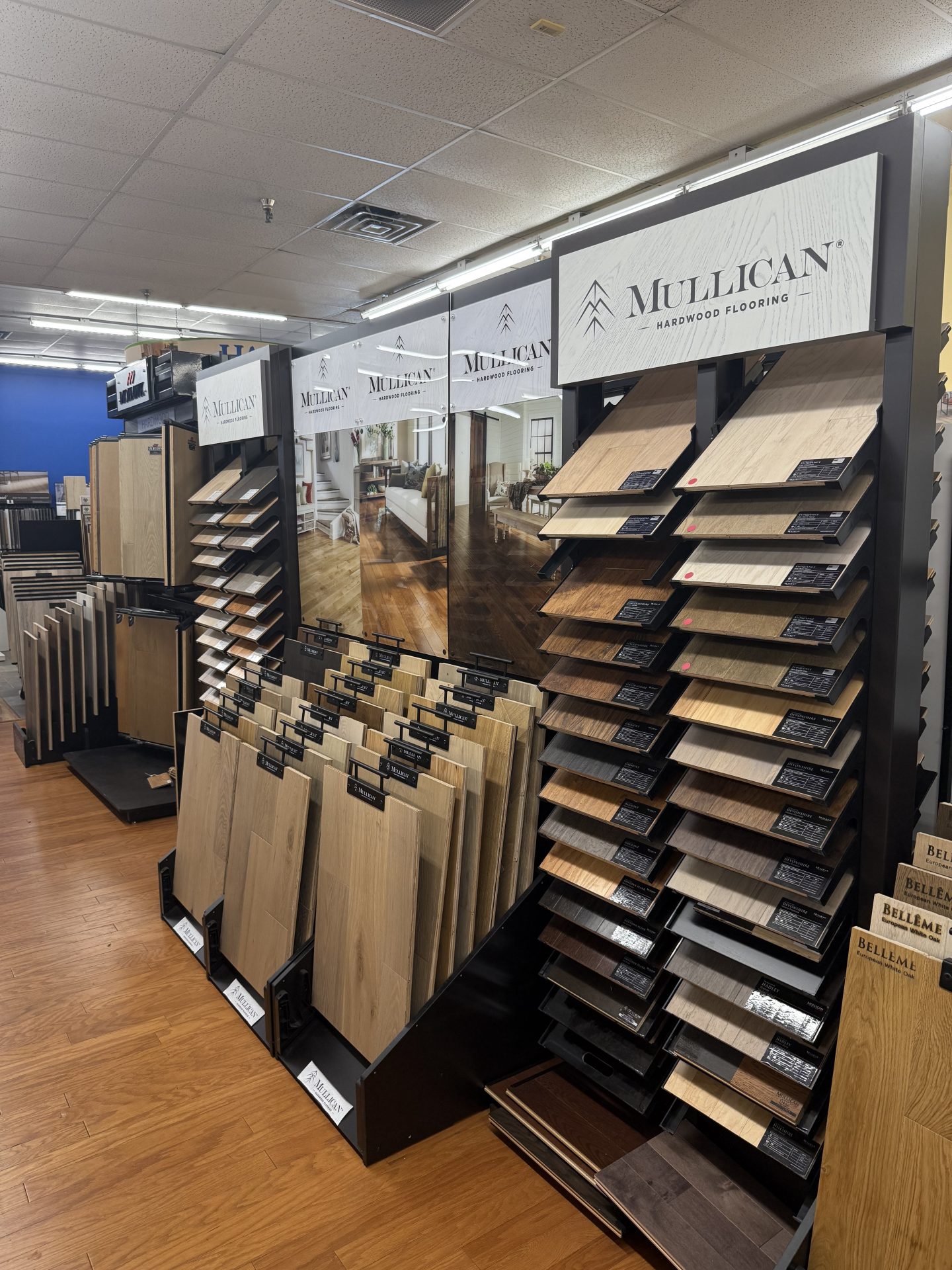Hard surface flooring samples in the wholesale showroom | McSwain Carpets & Floors