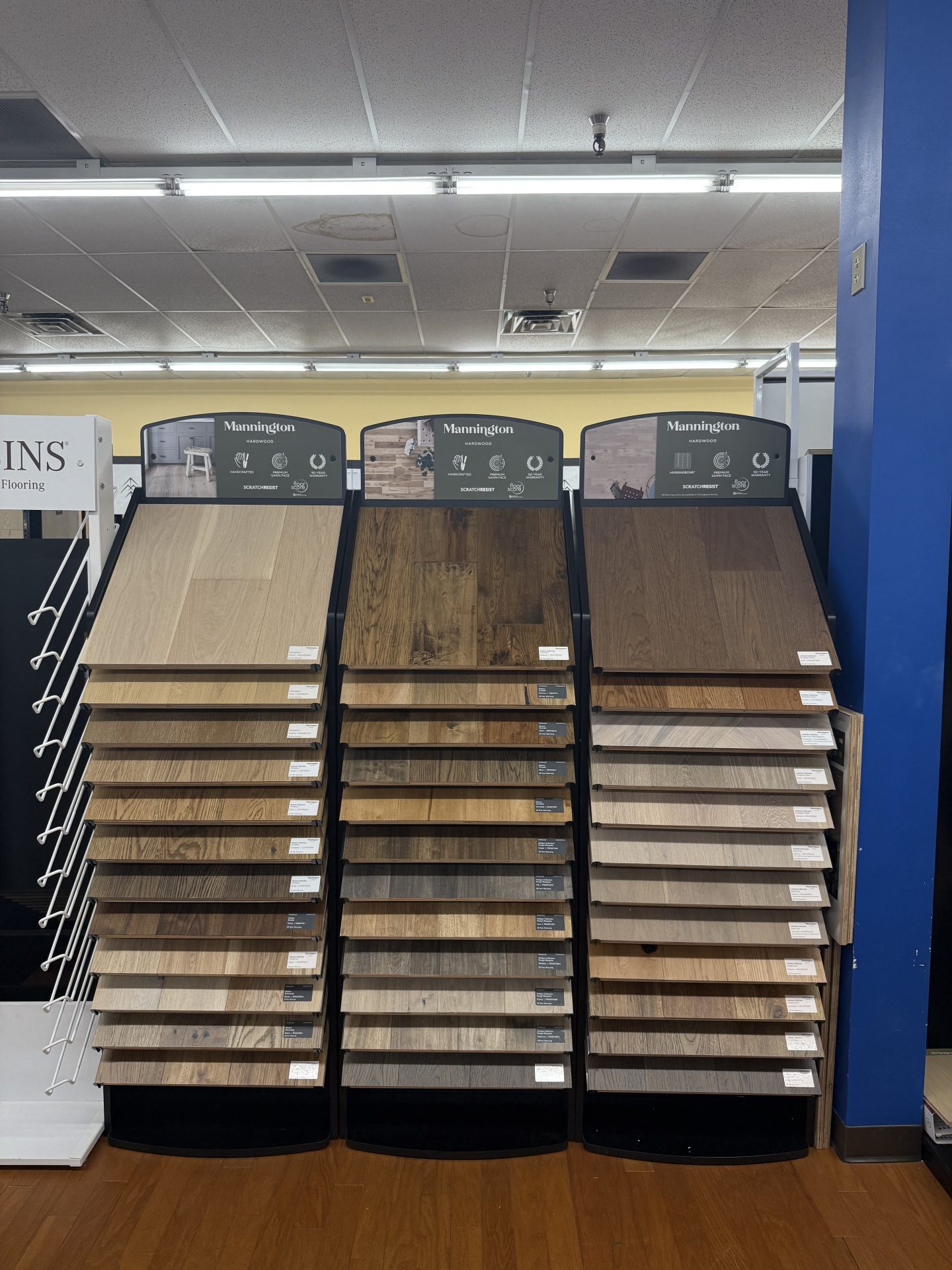 Mannington flooring display in the wholesale showroom | McSwain Carpets & Floors