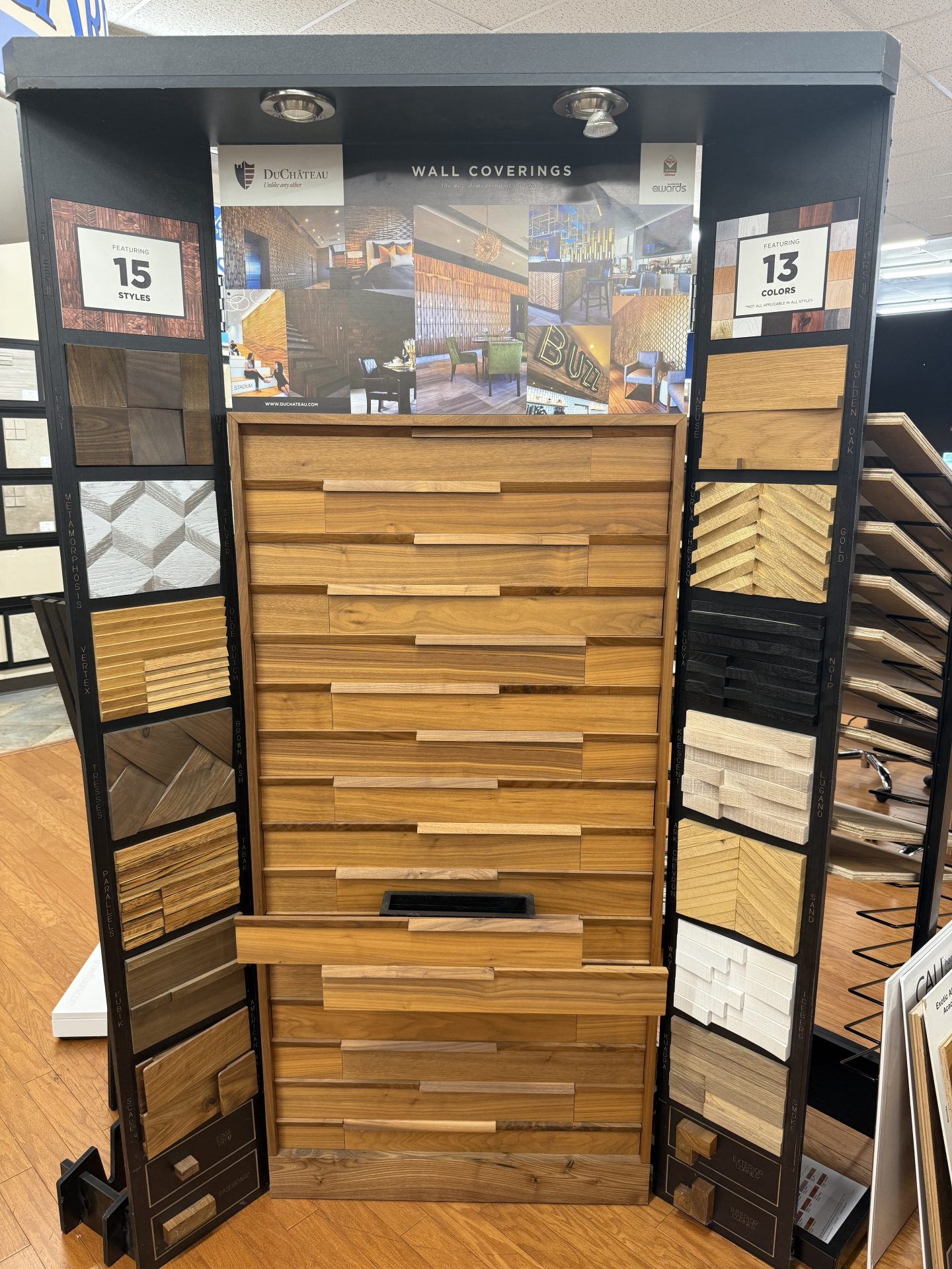 Wall coverings display in the wholesale showroom | McSwain Carpets & Floors